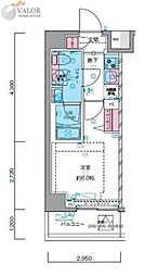 ジェノヴィア川崎2スカイガーデン 1Kの間取図画像