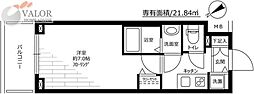 グランドガーラ横濱山下町 1Kの間取図画像