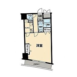 横浜ウィンビュ中山 1Kの間取図画像