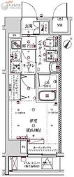 スパシエフェリーチェ川崎 1Kの間取図画像