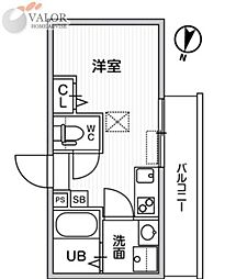 T's Cuore横濱元町 ワンルームの間取図画像