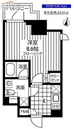 GRAND横濱山下町 1Kの間取図画像