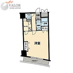 横浜ウィンビュ中山 1Kの間取図画像