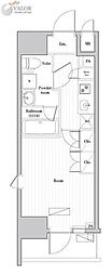 ARKMARK大森町ASYLCOURT 1Kの間取図画像
