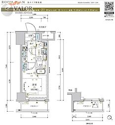 MAINSTAGEYOKOHAMAKANNAI 1Kの間取図画像