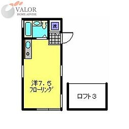 ハイムメイ ワンルームの間取図画像