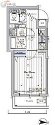 (仮)大口PJ 1Kの間取図画像