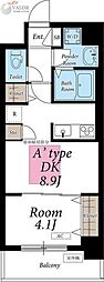 リブリーMYT 1DKの間取図画像