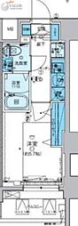 リヴシティ横濱新川町弐番館 1Kの間取図画像