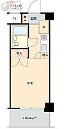 モナークマンション武蔵新城2 ワンルームの間取図画像