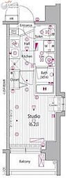 グランド・ガーラ桜木町駅前 1Kの間取図画像