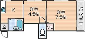 ハイムヤマウチ  ｜ 大阪府大阪市住之江区中加賀屋3丁目（賃貸マンション2K・3階・35.00㎡） その2