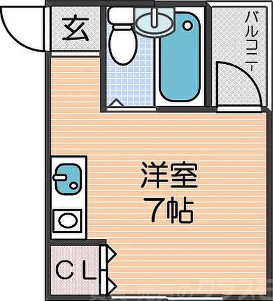 ヴィラ御崎 ｜大阪府大阪市住之江区御崎1丁目(賃貸マンション1R・1階・12.00㎡)の写真 その2