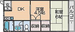 粋緑館 2DKの間取図画像