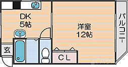 サブライムユース 1DKの間取図画像