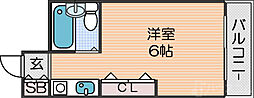 朝日プラザパレ・セーヌ ワンルームの間取図画像