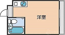 EST玉出 1Kの間取図画像