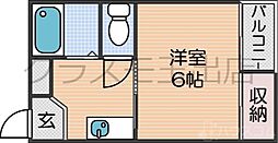 ウイステリア墨江 1Kの間取図画像