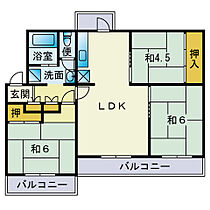 西公園下住宅　2 233 ｜ 福岡県福岡市中央区福浜２丁目（賃貸マンション3LDK・2階・60.24㎡） その2