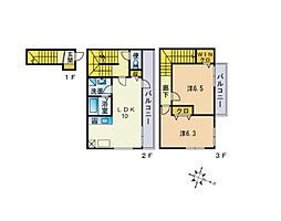 claro鳥飼3丁目 2LDKの間取図画像