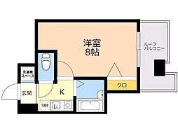 ビエント今川 1Kの間取図画像