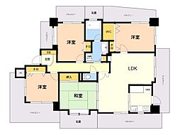 アダージュ大濠パークビュー 4LDKの間取図画像