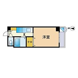 ルエメゾンロワール西公園3-2 1Kの間取図画像