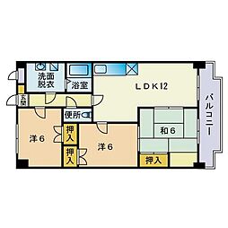 レジデンス鳥飼 3LDKの間取図画像