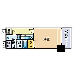 エステート・モア西公園 1Kの間取図画像