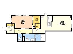 プレミアス大濠 1LDKの間取図画像