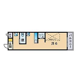メゾン伊崎 ワンルームの間取図画像
