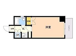 エステート・モア六本松 1Kの間取図画像