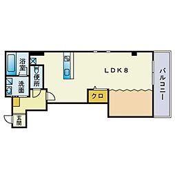 ジェンティーレ鳥飼2 1LDKの間取図画像