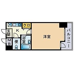 ピュアドームデイス西公園 1Kの間取図画像