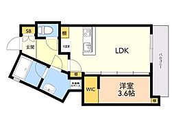 CCHARMENTHAKATA 1LDKの間取図画像