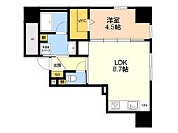 パティオ大手門 1LDKの間取図画像