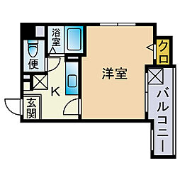 サンマリーナ 1Kの間取図画像