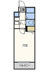 アクタス博多 1Kの間取図画像