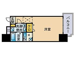 エステート・モア天神倶楽部 1Kの間取図画像