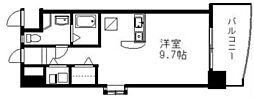 キャッスル大手門 ワンルームの間取図画像