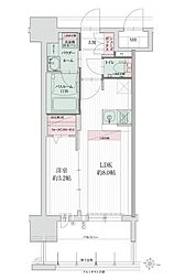 グランフォーレ博多プレミアベイサイド 1LDKの間取図画像