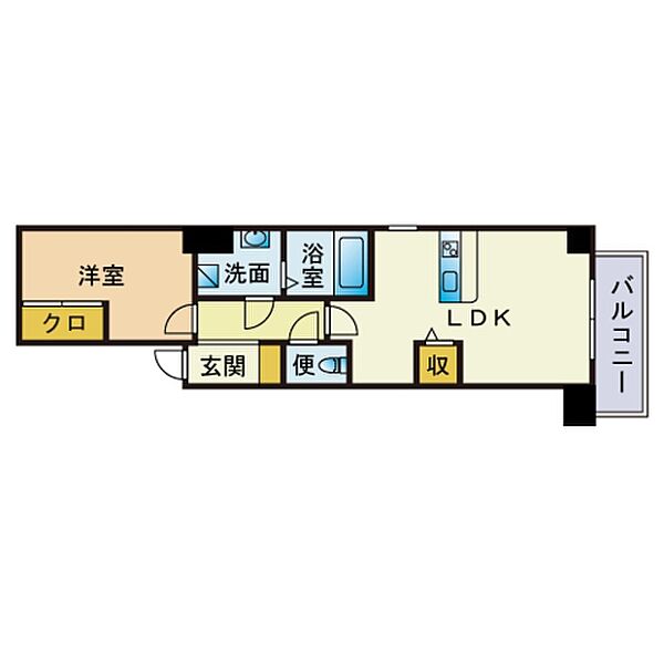 Ｗｅ渡辺通り 301｜福岡県福岡市中央区渡辺通２丁目(賃貸マンション1LDK・3階・30.02㎡)の写真 その2