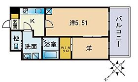 グランフォーレ薬院南 709 ｜ 福岡県福岡市中央区平尾１丁目11番20号（賃貸マンション2K・7階・24.96㎡） その2