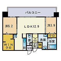 エンクレスト天神ＡＶＡＮＴ 1201 ｜ 福岡県福岡市中央区渡辺通４丁目3番23号（賃貸マンション2LDK・12階・54.68㎡） その2