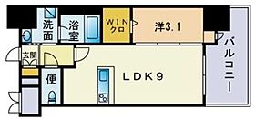 エンクレスト薬院大通 401 ｜ 福岡県福岡市中央区薬院２丁目3番11号（賃貸マンション1LDK・4階・32.13㎡） その2