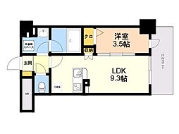 Pavana Jionne寺町通り 1LDKの間取図画像
