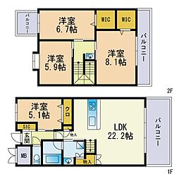 アントレ平尾参道 4LDKの間取図画像