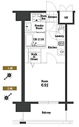 エンクレスト天神MODE 1Kの間取図画像