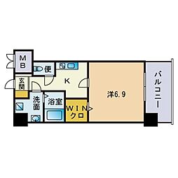 エンクレスト天神MODE 1Kの間取図画像