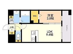 KL天神南 1LDKの間取図画像